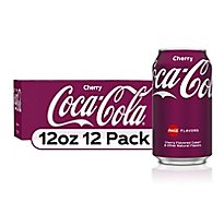 Coca-Cola Soda Pop Flavored Cherry - 12-12 Fl. Oz.