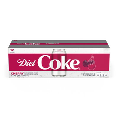 Diet Coke Soda Pop Cherry 12 Count - 12 Fl. Oz. - Image 4