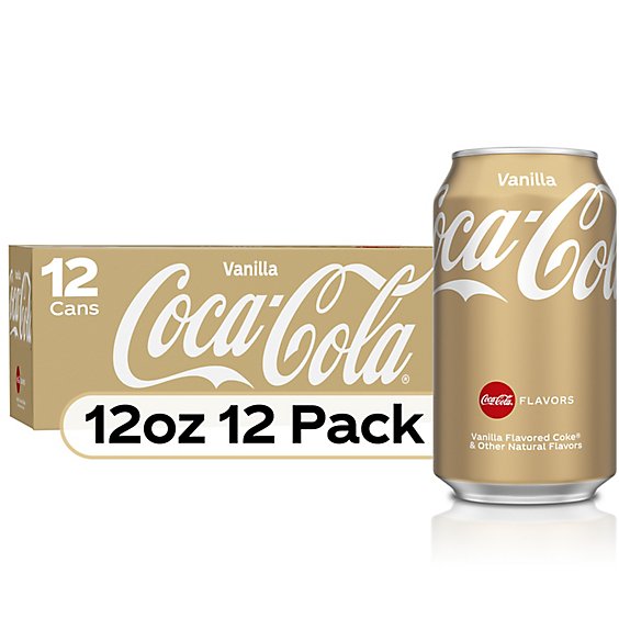 Coca-Cola Soda Pop Flavored Vanilla - 12-12 Fl. Oz.