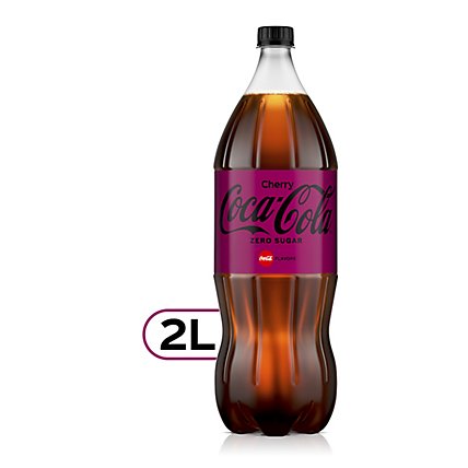 Coca-Cola Soda Pop Cherry Zero Sugar - 2 Liter - Image 1