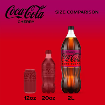 Coca-Cola Soda Pop Cherry Zero Sugar - 2 Liter - Image 2