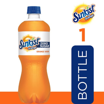 Sunkist Zero Sugar Orange Soda Bottle - 20 Fl. Oz. - Image 4