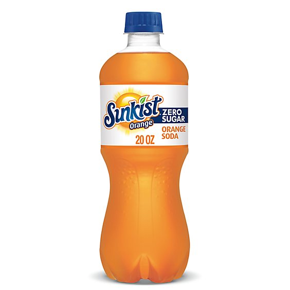 Sunkist Zero Sugar Orange Soda Bottle - 20 Fl. Oz.