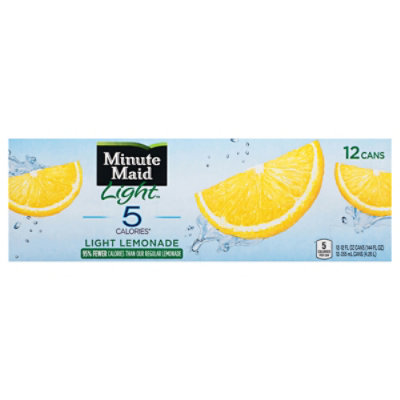 Minute Maid Juice Light Lemonade Fridge Pack Cans - 12-12 Fl. Oz. - Image 1