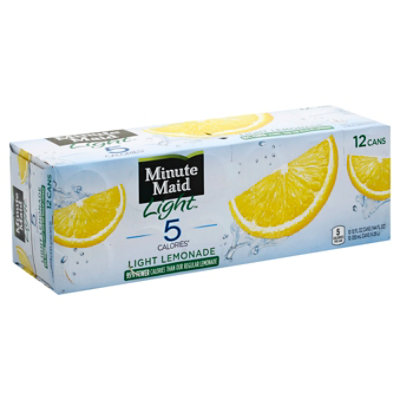 Minute Maid Juice Light Lemonade Fridge Pack Cans - 12-12 Fl. Oz.