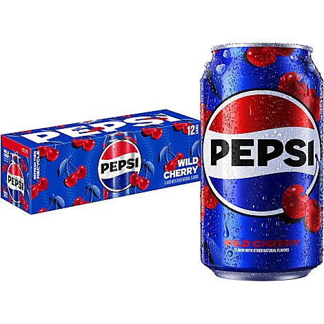 Pepsi Soda Cola Wild Cherry - 12-12 Fl. Oz.