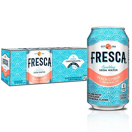 Fresca Soda Flavored Sparkling Sugar Free Zero Calorie Peach Citrus In Can - 12-12 Fl. Oz. - Image 2