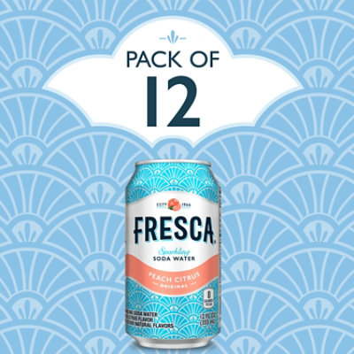 Fresca Soda Flavored Sparkling Sugar Free Zero Calorie Peach Citrus In Can - 12-12 Fl. Oz. - Image 2