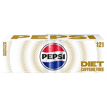 Pepsi Soda Diet Caffeine Free - 12-12 Fl. Oz. - Image 3
