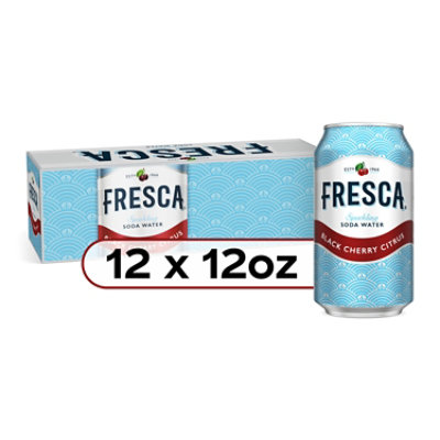 Fresca Soda Flavored Sparkling Sugar Free Zero Calorie Black Cherry Citrus In Can - 12-12 Fl. Oz. - Image 1