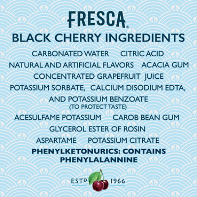 Fresca Soda Flavored Sparkling Sugar Free Zero Calorie Black Cherry Citrus In Can - 12-12 Fl. Oz. - Image 2