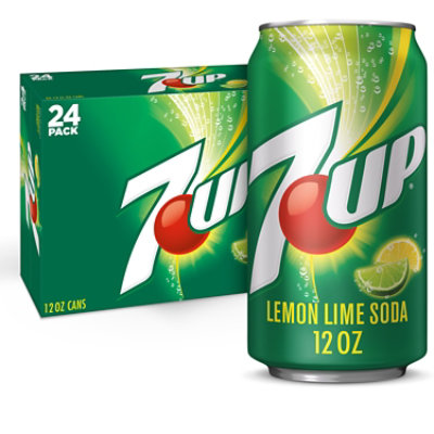 7UP Lemon Lime Natural Soda In Can - 24-12 Fl. Oz. - Image 1