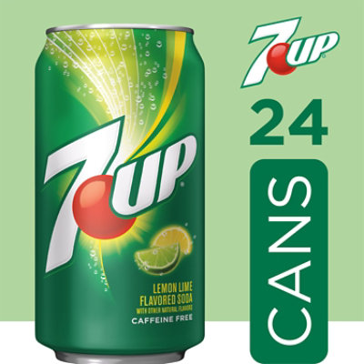 7UP Lemon Lime Natural Soda In Can - 24-12 Fl. Oz. - Image 3