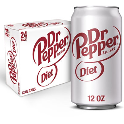 Dr Pepper Diet Soda Cans - 24-12 Fl. Oz. - Image 1