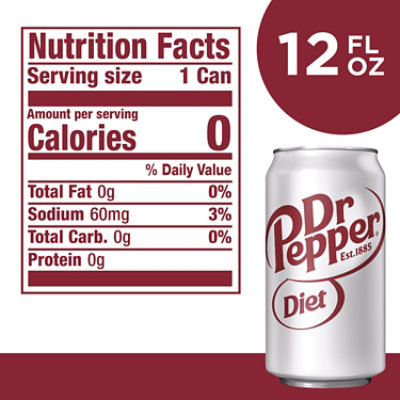 Dr Pepper Diet Soda Cans - 24-12 Fl. Oz. - Image 3