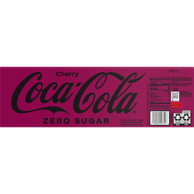 Coca-Cola Soda Pop Cherry Zero Sugar - 12-12 Fl. Oz. - Image 7