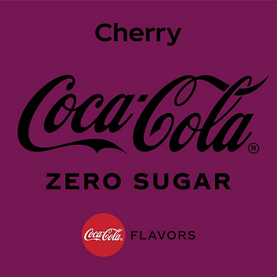 Coca-Cola Soda Pop Cherry Zero Sugar - 12-12 Fl. Oz.