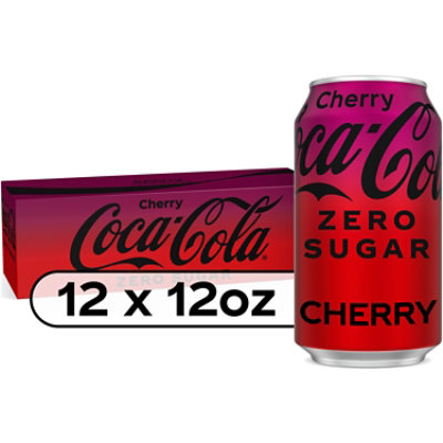 Coca-Cola Soda Pop Cherry Zero Sugar - 12-12 Fl. Oz. - Image 1