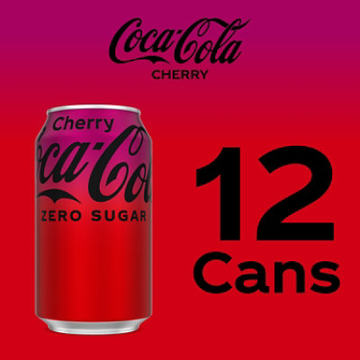 Coca-Cola Soda Pop Cherry Zero Sugar - 12-12 Fl. Oz. - Image 5