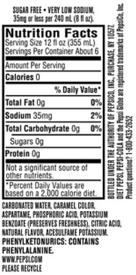 Pepsi Soda Diet Caffeine Free - 2 Liter - Image 3