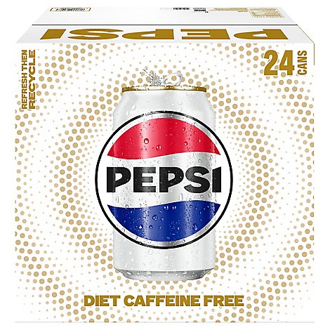 Pepsi Soda Diet Caffeine Free - 24-12 Fl. Oz.