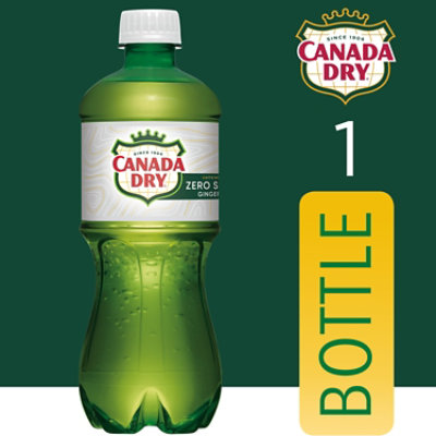 Canada Dry Soda Zero Sugar Ginger Ale - 20 Fl. Oz. - Image 2