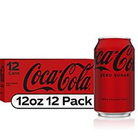 Coca-Cola Zero Sugar Soda Fridge Pack Cans - 12-12 Fl. Oz. - Image 1