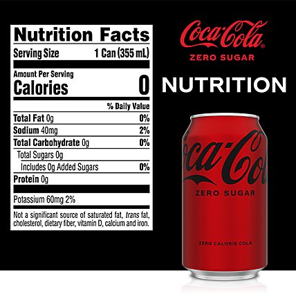 Coca-Cola Zero Sugar Soda Fridge Pack Cans - 12-12 Fl. Oz. - Image 3