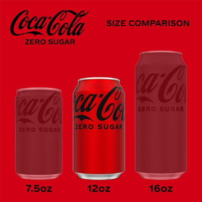 Coca-Cola Zero Sugar Soda Fridge Pack Cans - 12-12 Fl. Oz. - Image 4