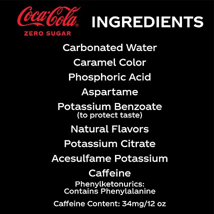 Coca-Cola Zero Sugar Soda Fridge Pack Cans - 12-12 Fl. Oz. - Image 4