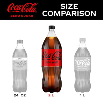 Coca-Cola Zero Sugar Soda Bottle - 2 Liter - Image 3