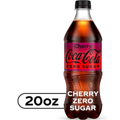 Coca-Cola Soda Pop Cherry Zero Sugar - 20 Fl. Oz. - Image 1