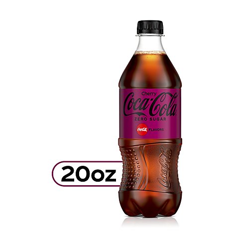 Coca-Cola Soda Pop Cherry Zero Sugar - 20 Fl. Oz.