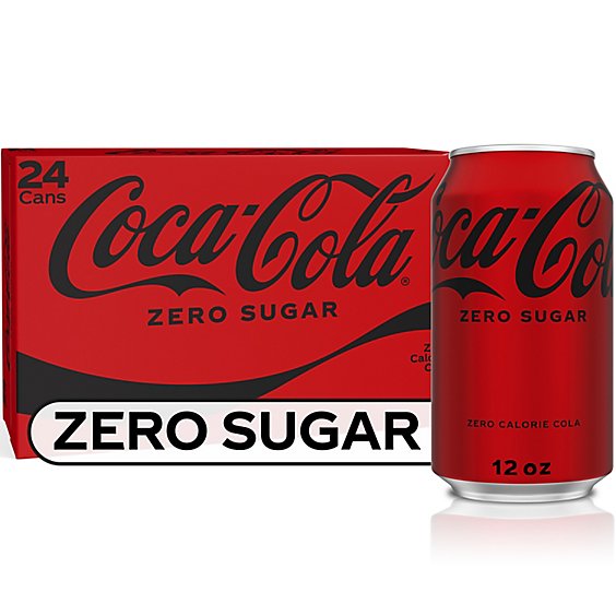 Coca-Cola Zero Sugar Soda Cans - 24-12 Fl. Oz.