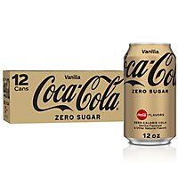 Coca-Cola Soda Pop Vanilla Zero Sugar - 12-12 Fl. Oz. - Image 2