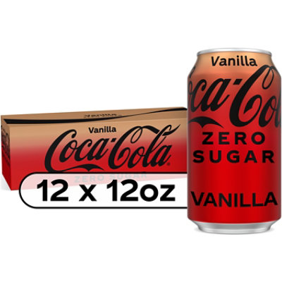 Coca-Cola Soda Pop Vanilla Zero Sugar - 12-12 Fl. Oz. - Image 2