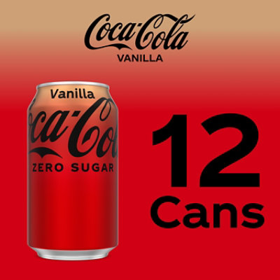 Coca-Cola Soda Pop Vanilla Zero Sugar - 12-12 Fl. Oz. - Image 5