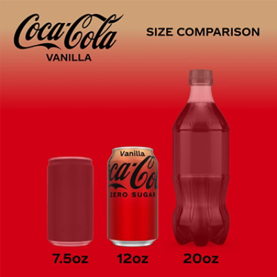 Coca-Cola Soda Pop Vanilla Zero Sugar - 12-12 Fl. Oz. - Image 2