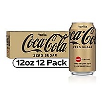 Coca-Cola Soda Pop Vanilla Zero Sugar - 12-12 Fl. Oz.