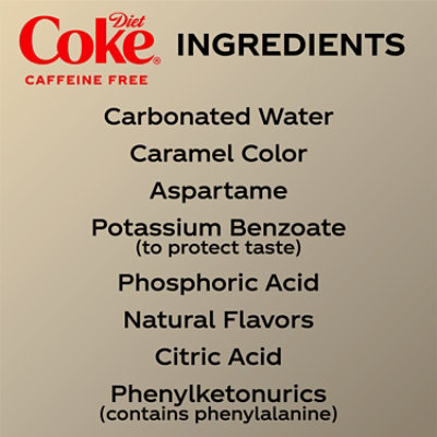 Diet Coke Soda Pop Cola Caffeine Free - 20 Fl. Oz. - Image 4