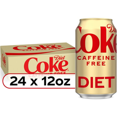 Diet Coke Soda Pop Cola Caffeine Free 24 Count - 12 Fl. Oz. - Image 1