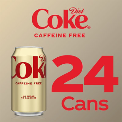 Diet Coke Soda Pop Cola Caffeine Free 24 Count - 12 Fl. Oz. - Image 4