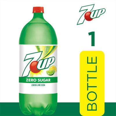 7UP Zero Sugar Lemon Lime Soda Bottle - 2 Liter - Image 3