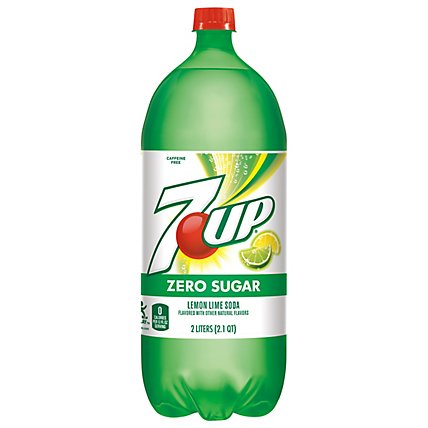 7UP Zero Sugar Lemon Lime Soda Bottle - 2 Liter - Image 1