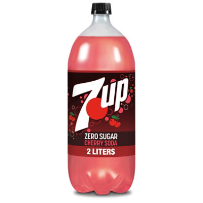 7UP Cherry Zero Sugar Soda Bottle  - 2 Liter - Image 1