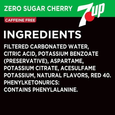 7UP Cherry Zero Sugar Soda Bottle  - 2 Liter - Image 5