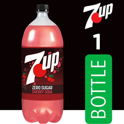 7UP Cherry Zero Sugar Soda Bottle  - 2 Liter - Image 3