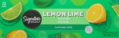 Signature SELECT Lemon Lime Soda - 12-12 Fl. Oz. - Image 6