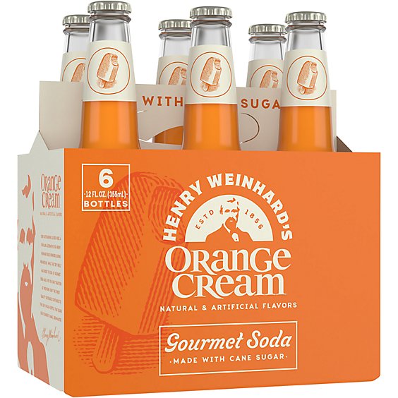 Henry Weinhard's Orange Cream 0% ABV Bottles - 6-12 Fl. Oz.