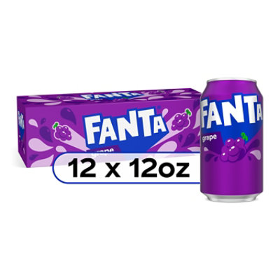 Fanta Soda Pop Grape Fruit Flavored 12 Count - 12 Fl. Oz. - Image 1